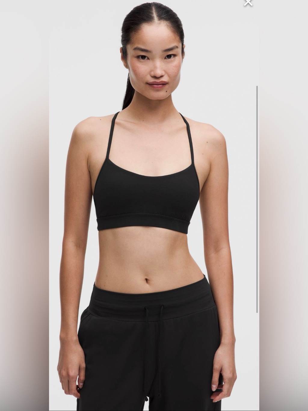 Lululemonblack Flow-Y Bra Nulu Size 14 Euc (Comes W/Removable Padding)